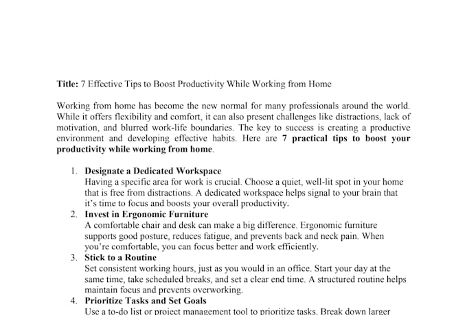 write SEO articles and website content